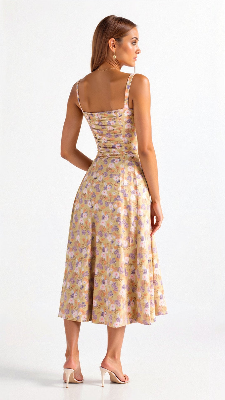 Selena | Robe Midi Fleurie