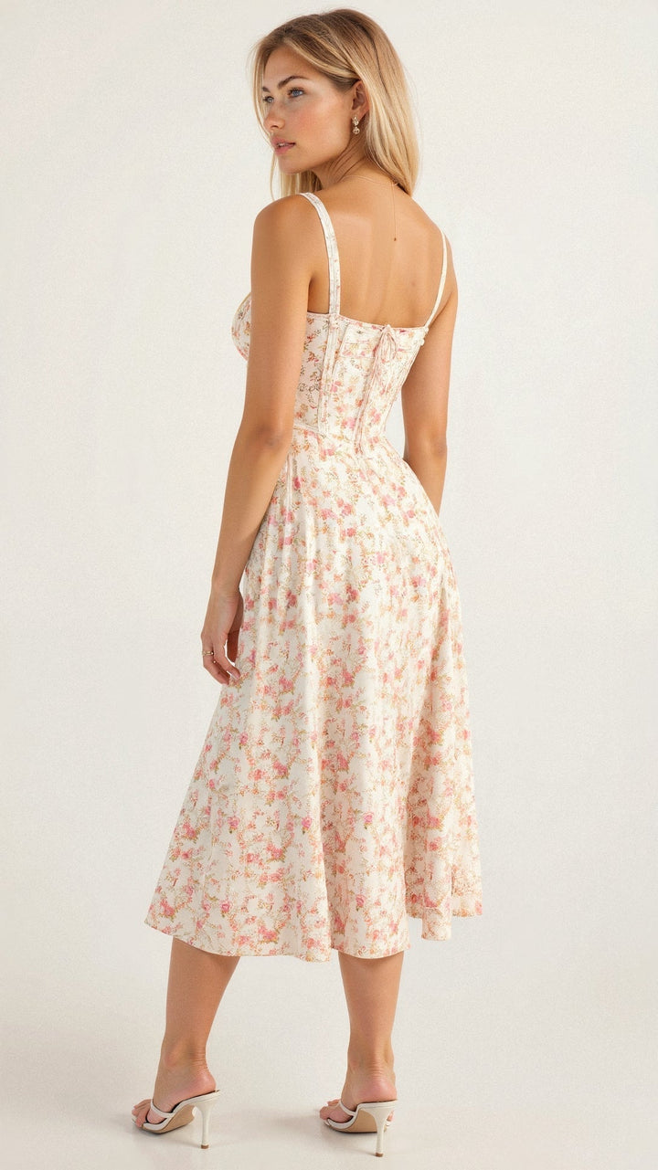 Selena | Robe Midi Fleurie