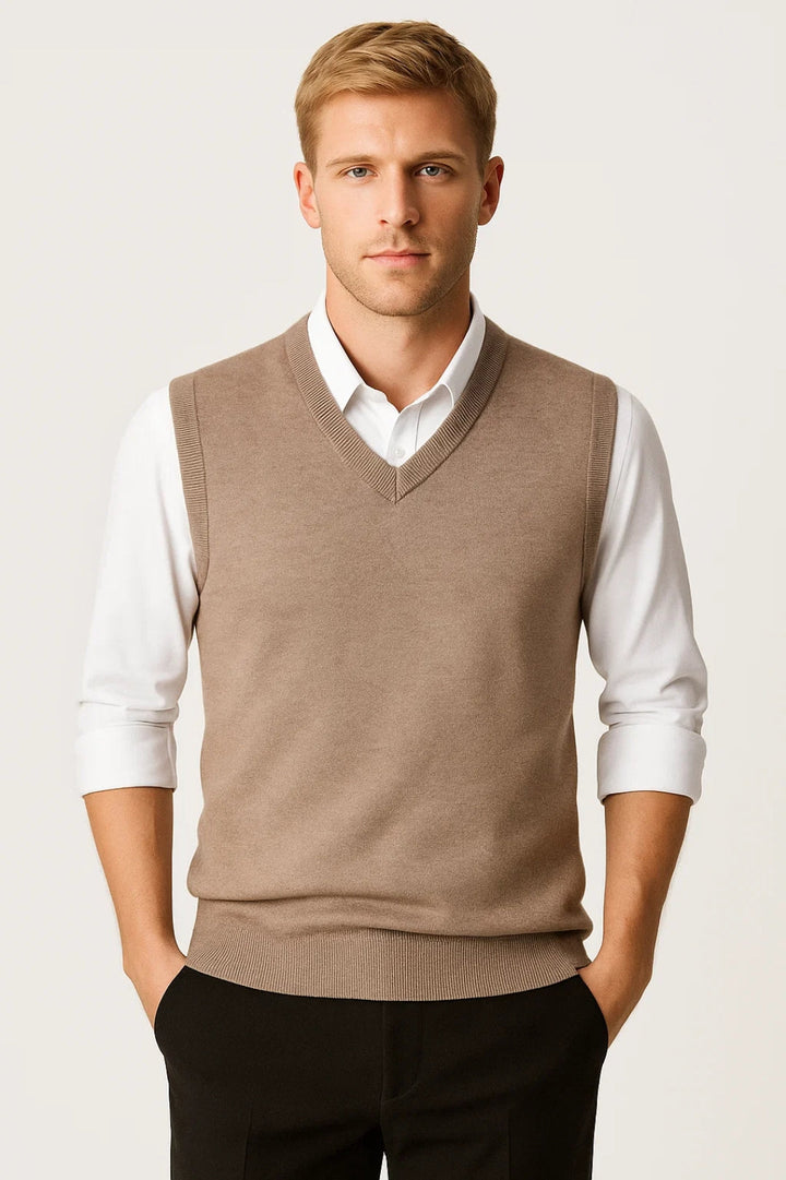 NOAH | GILET EN MAILLE À COL EN V