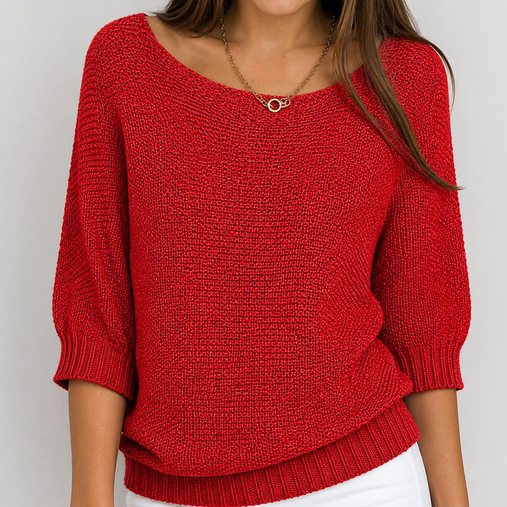 Véronique | Pull léger en maille « Batwing »