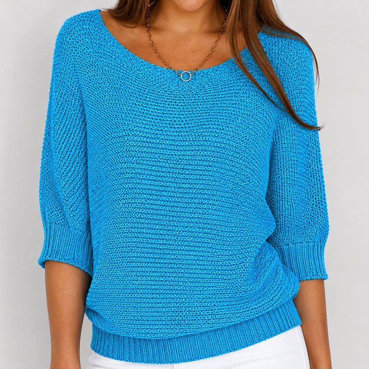 Véronique | Pull léger en maille « Batwing »