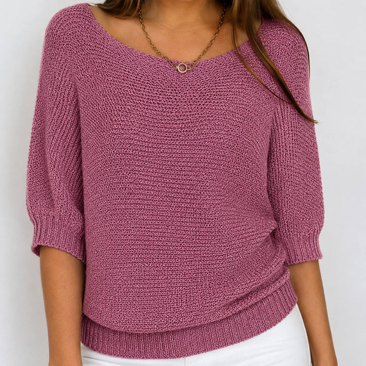 Véronique | Pull léger en maille « Batwing »