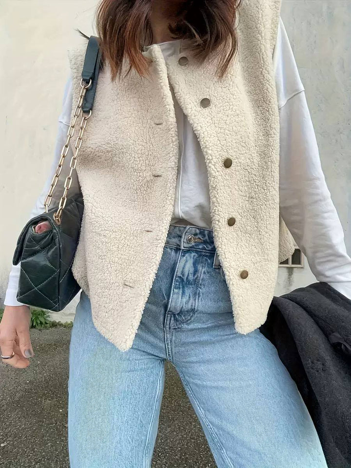 Margaux | Gilet en Polaire Teddy Sherpa