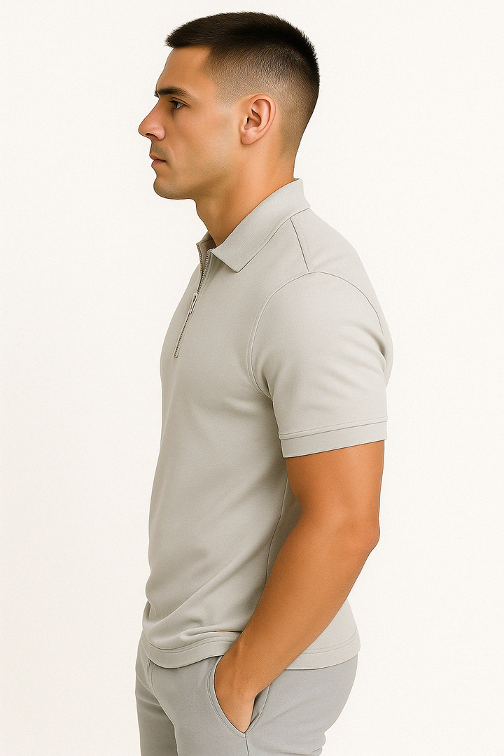 NATHAN | POLO MODERNE AVEC ZIP MI-HAUT