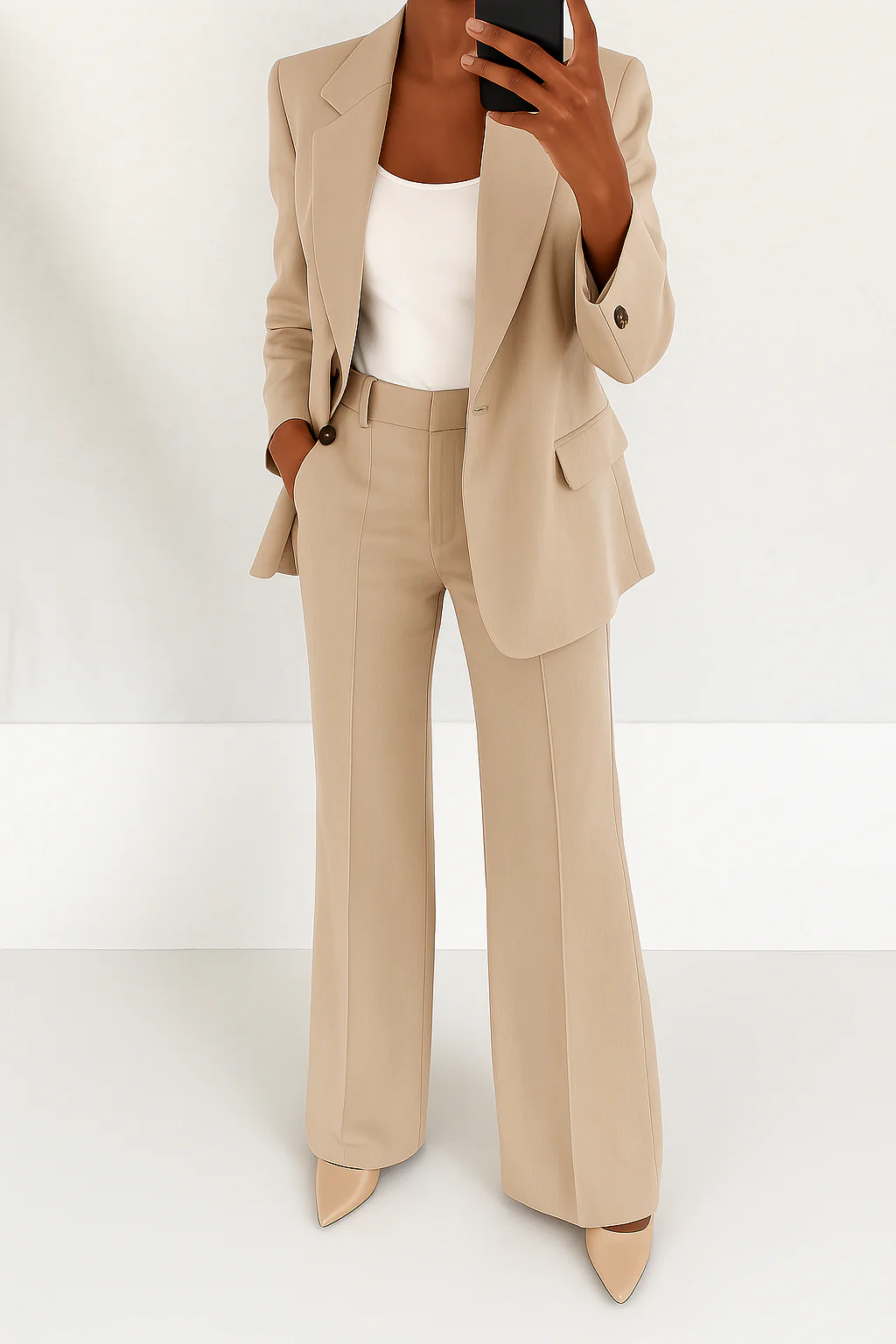 Eleanor | Costume Pantalon Ajusté Formelle Structuré
