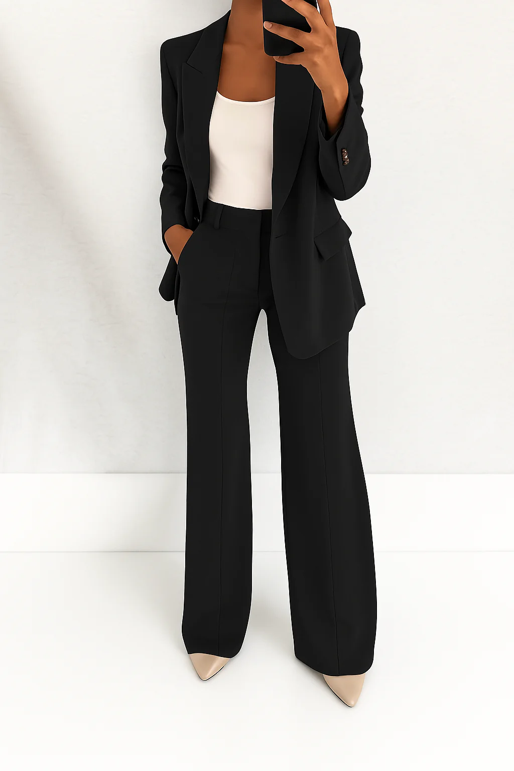 Eleanor | Costume Pantalon Ajusté Formelle Structuré