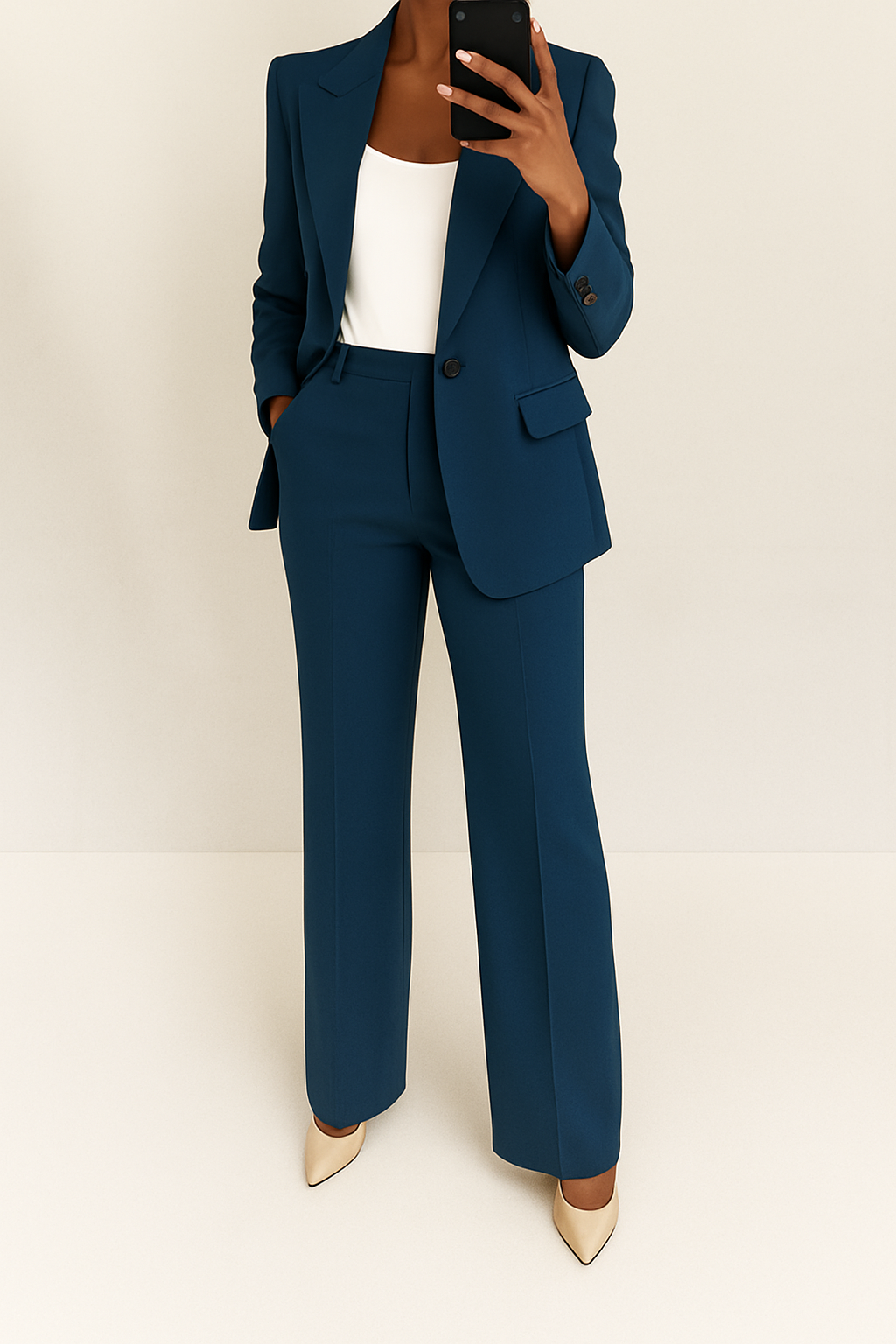 Eleanor | Costume Pantalon Ajusté Formelle Structuré