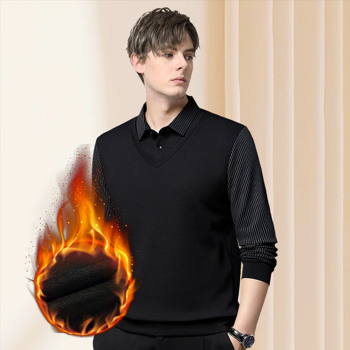 Eli | Chemise à Col Rayé 2 Pièces