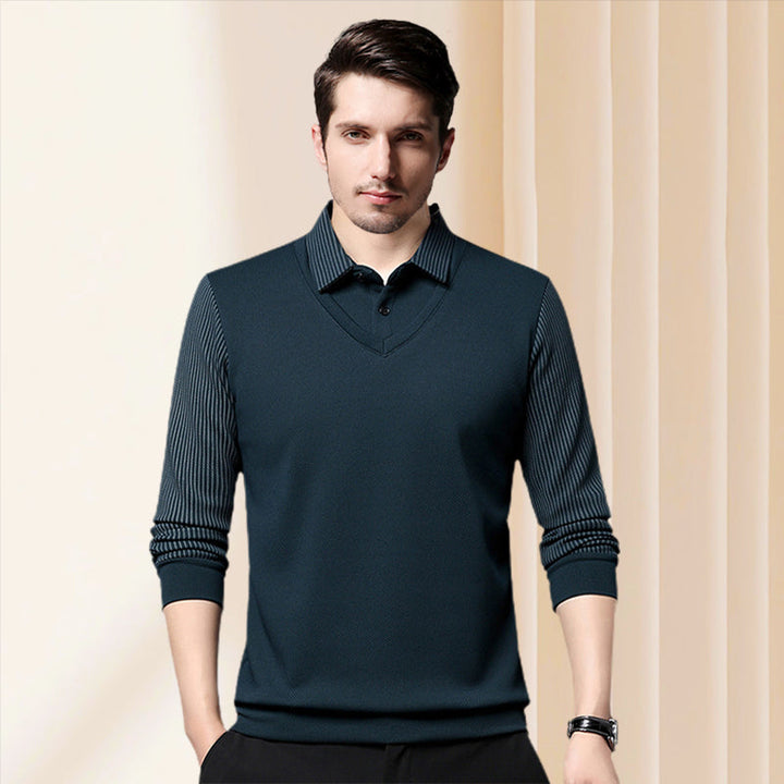Eli | Chemise à Col Rayé 2 Pièces