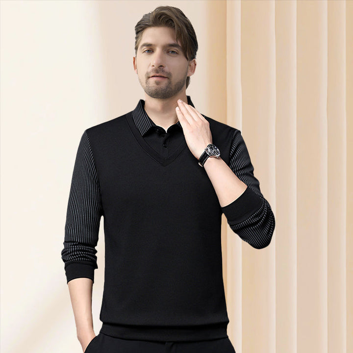 Eli | Chemise à Col Rayé 2 Pièces