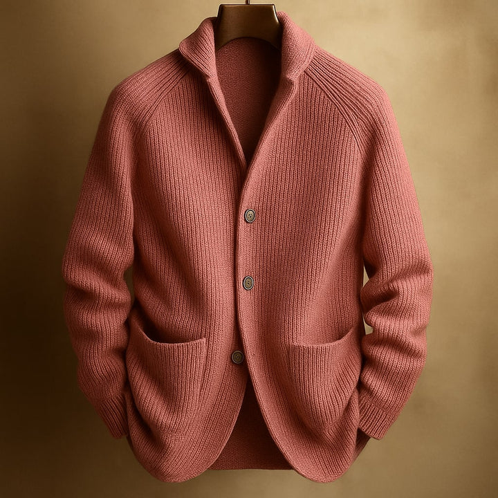 RICK | CARDIGAN EN LAINE CÔTELÉE