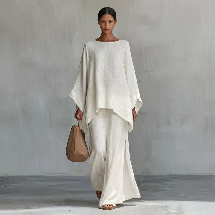 Christine | Ensemble Deux Pièces à Manches Longues et Pantalon Large