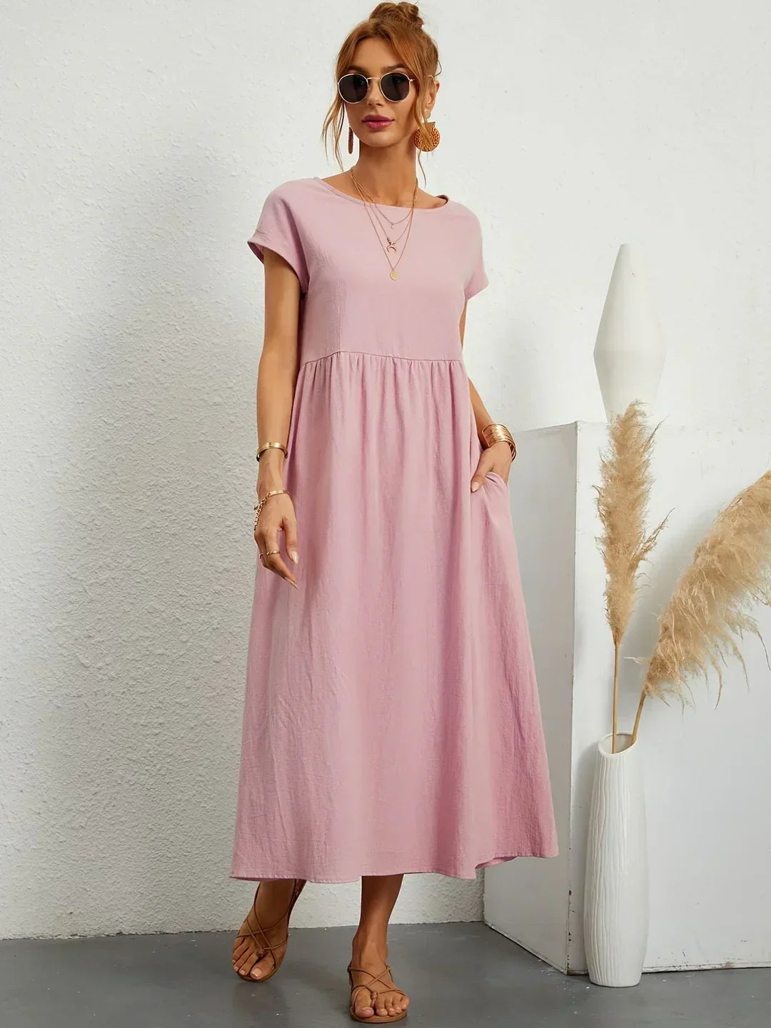 Gabrielle™ - Robe midi fluide élégance intemporelle