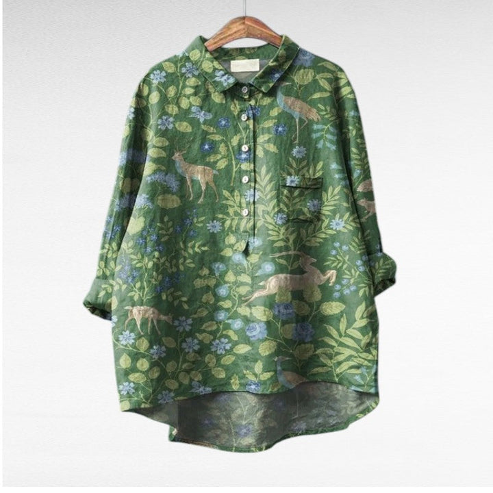 Émilie | Chemise Élégante à Motif Émilie