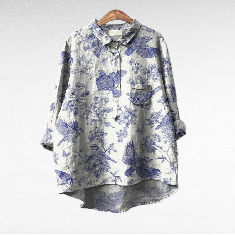 Émilie | Chemise Élégante à Motif Émilie