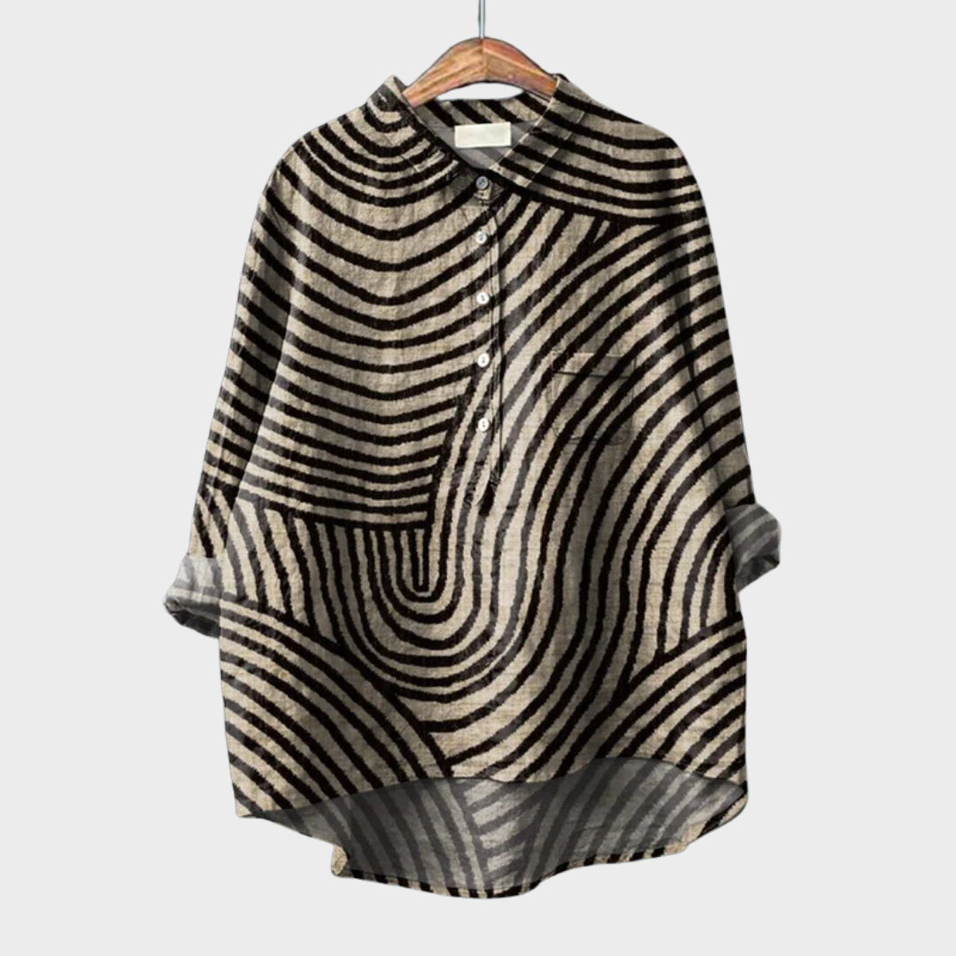 Émilie | Chemise Élégante à Motif Émilie