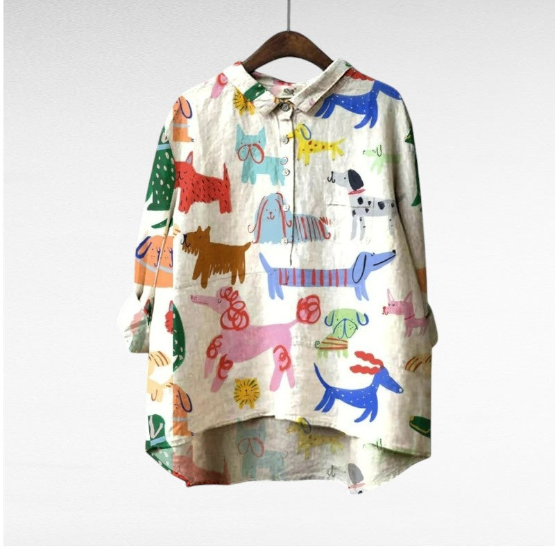 Émilie | Chemise Élégante à Motif Émilie