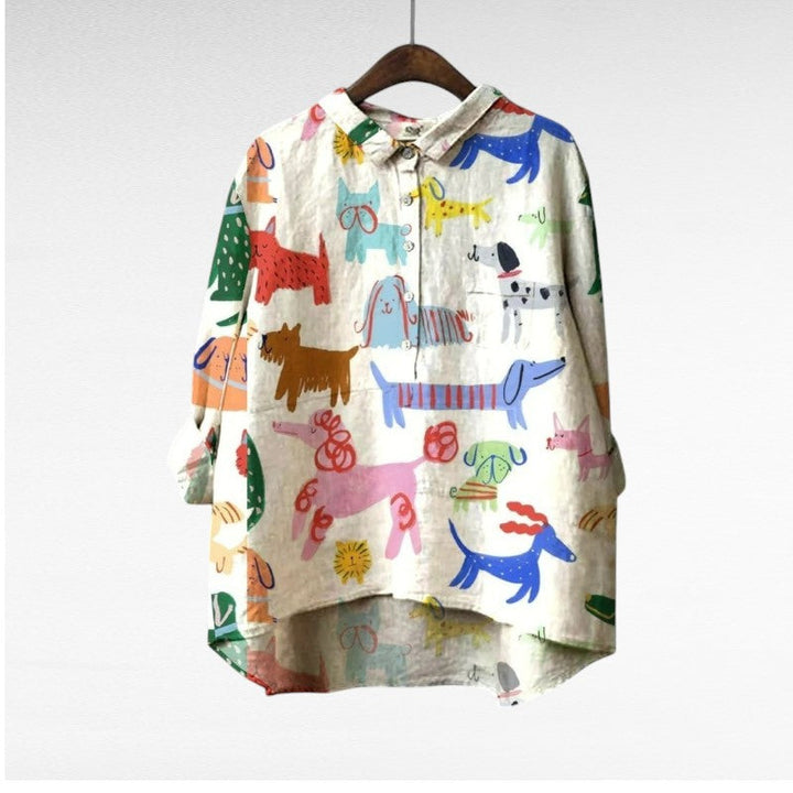 Émilie | Chemise Élégante à Motif Émilie