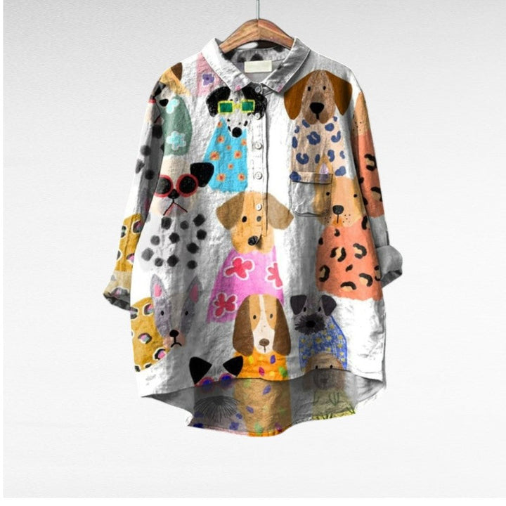 Émilie | Chemise Élégante à Motif Émilie