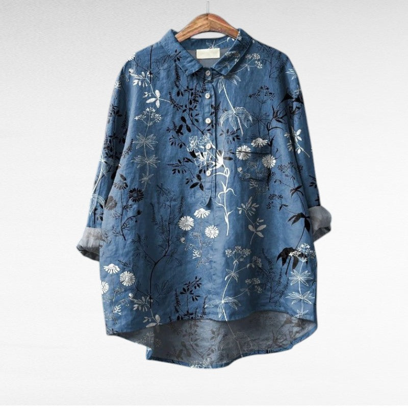Émilie | Chemise Élégante à Motif Émilie
