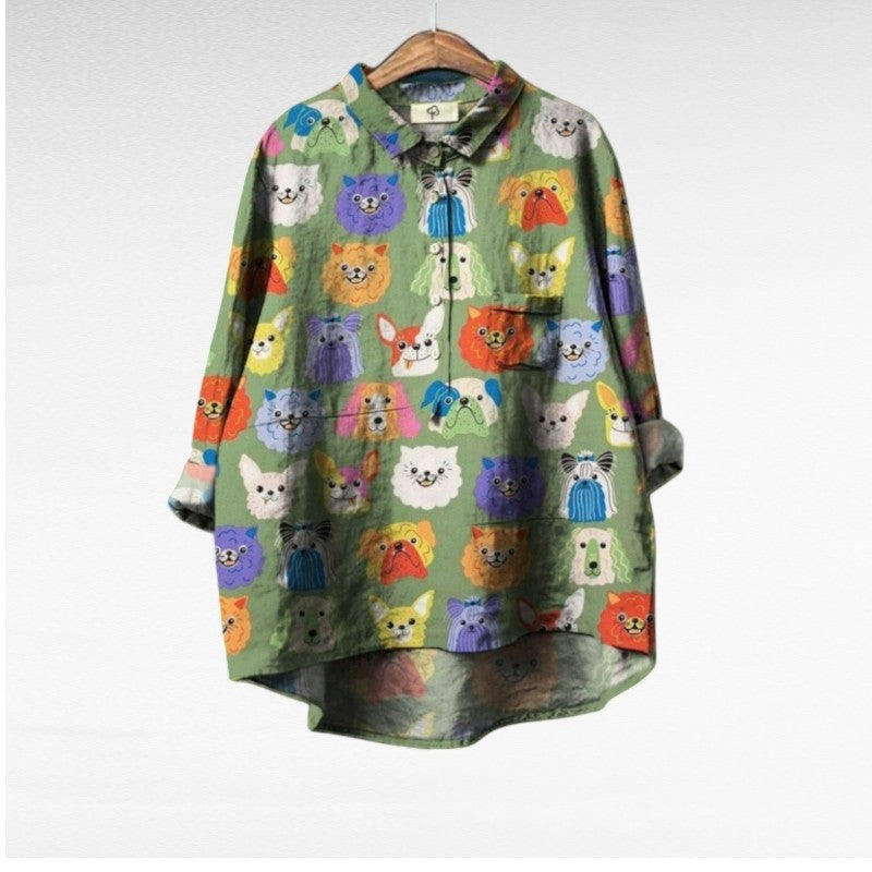 Émilie | Chemise Élégante à Motif Émilie