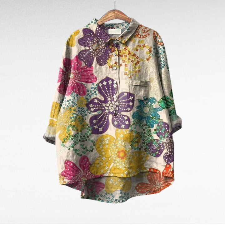 Émilie | Chemise Élégante à Motif Émilie