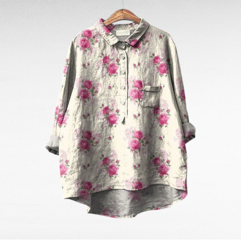 Émilie | Chemise Élégante à Motif Émilie