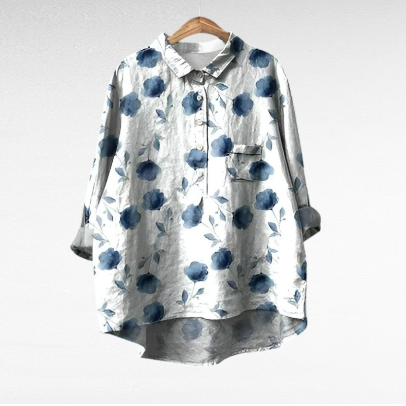 Émilie | Chemise Élégante à Motif Émilie