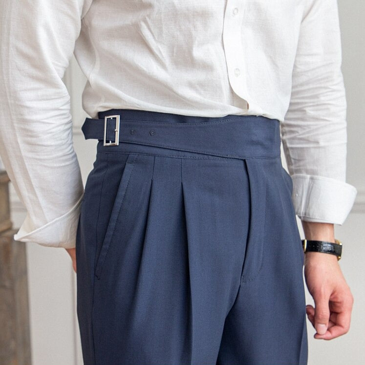 Timothy | Pantalon Fluide Taille Haute Elégant