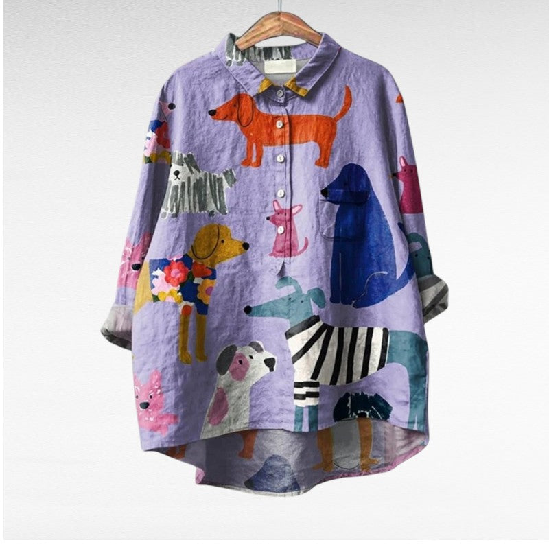 Émilie | Chemise Élégante à Motif Émilie