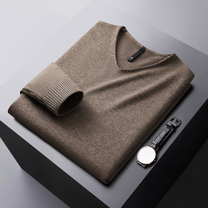 TYSON | PULL EN V EN FIBRES NOBLES