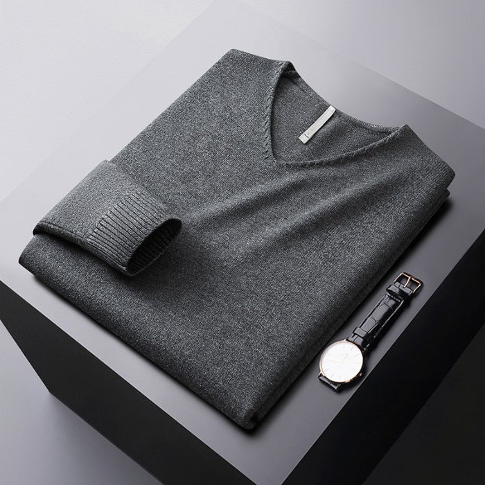 TYSON | PULL EN V EN FIBRES NOBLES