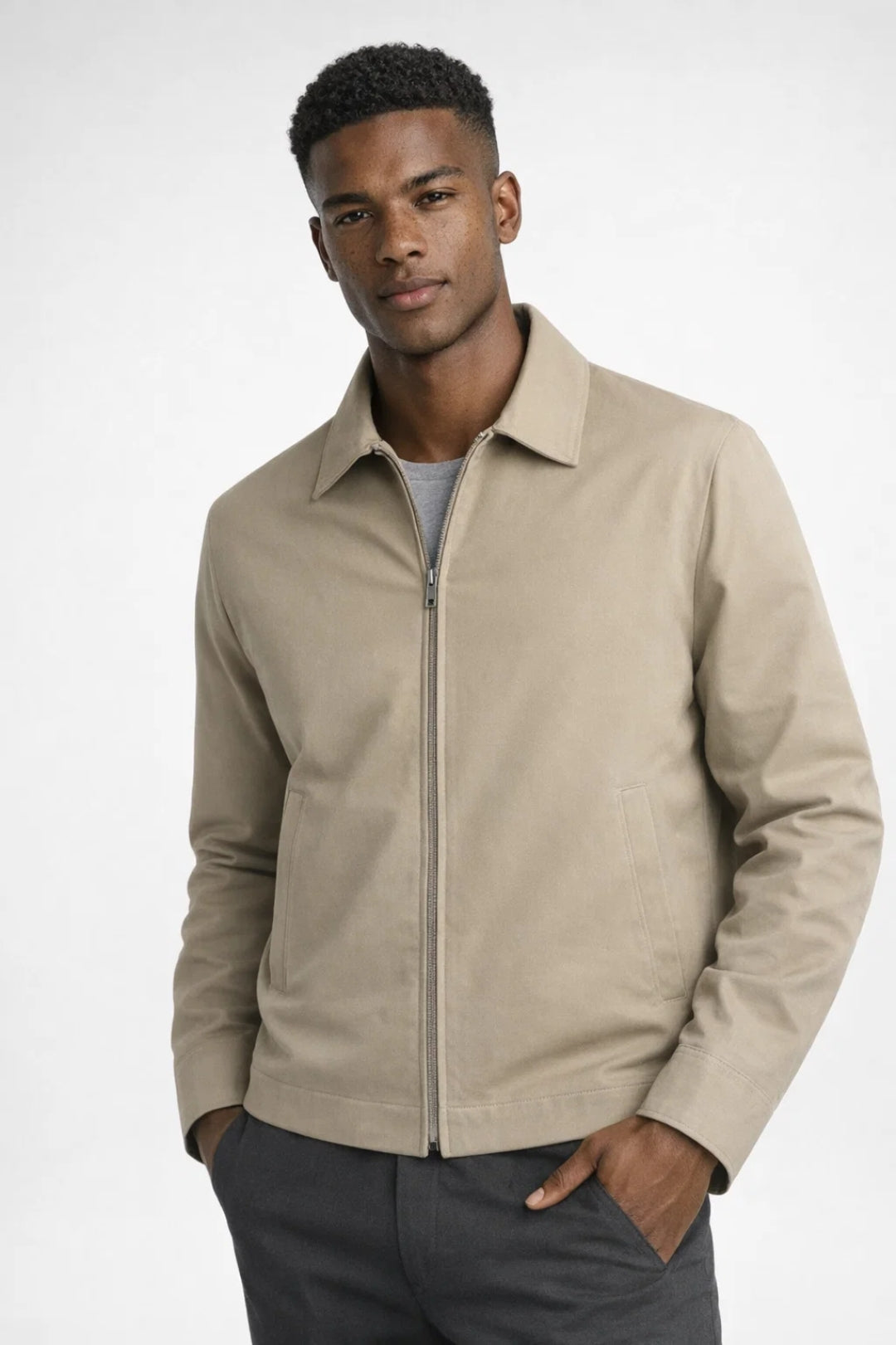 STEVE | VESTE CLASSIQUE À FERMETURE ÉCLAIR