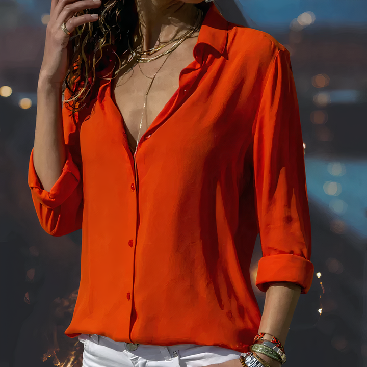Yasmine | Blouse en Chiffon Élégante