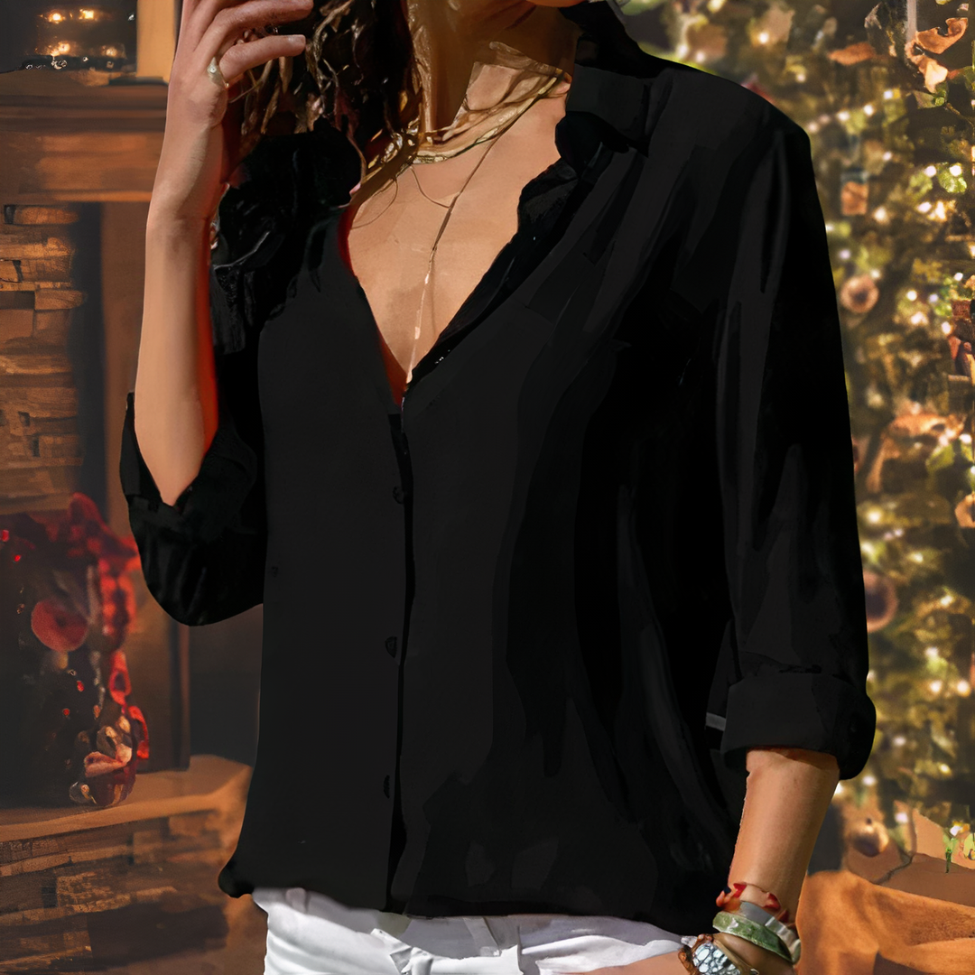 Yasmine | Blouse en Chiffon Élégante