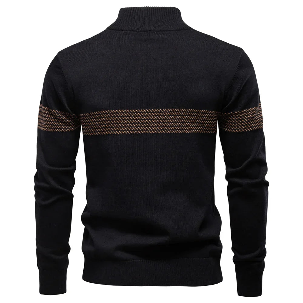 CARLOS | PULL CLASSIQUE EN MAILLE DEMI-ZIP