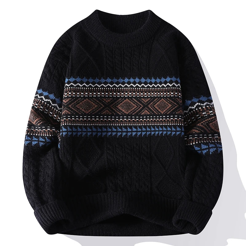 LAURENT MONACO | PULL EN MAILLE NORDIQUE POUR HOMME