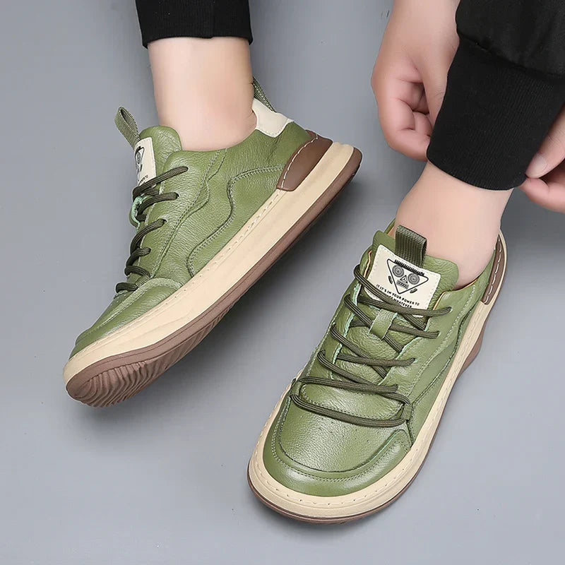 Ron | Baskets en Cuir Véritable Noble Italiana