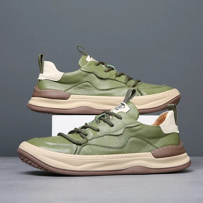 Ron | Baskets en Cuir Véritable Noble Italiana
