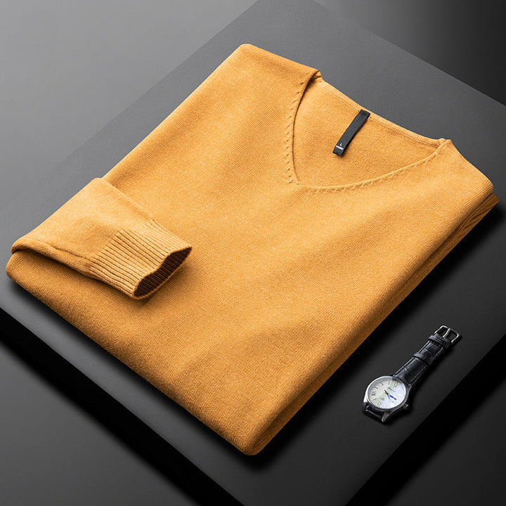 TYSON | PULL EN V EN FIBRES NOBLES
