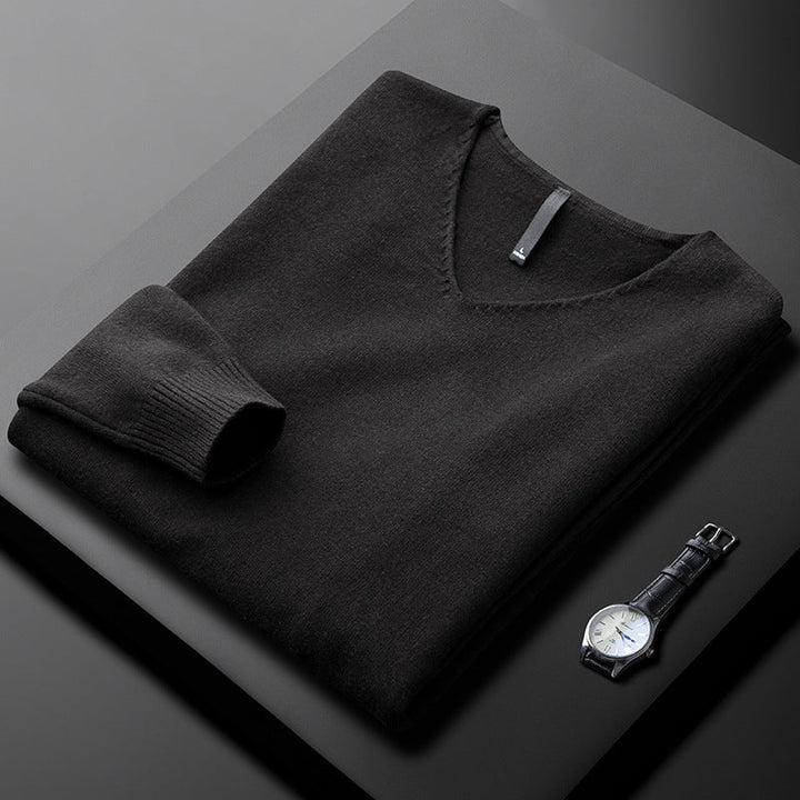 TYSON | PULL EN V EN FIBRES NOBLES