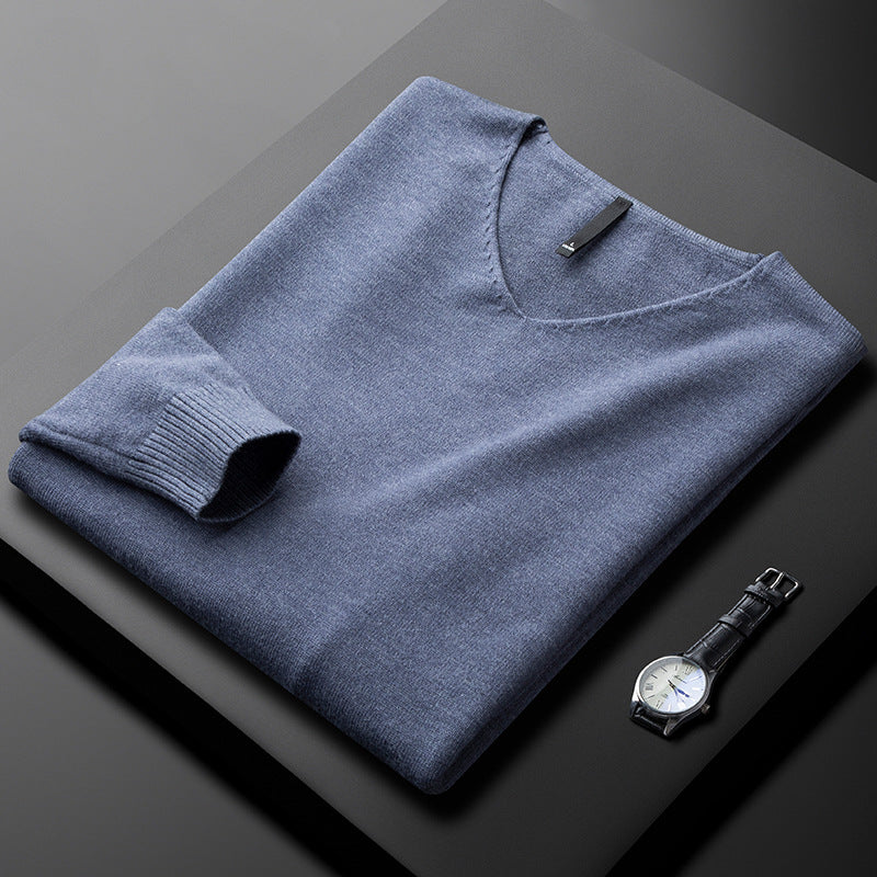 TYSON | PULL EN V EN FIBRES NOBLES