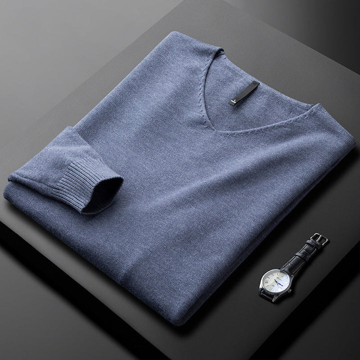 TYSON | PULL EN V EN FIBRES NOBLES