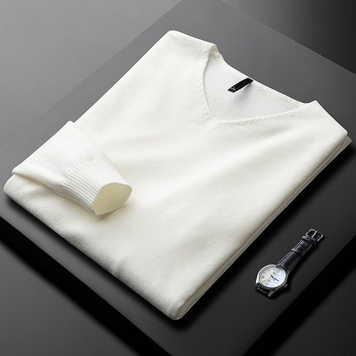 TYSON | PULL EN V EN FIBRES NOBLES