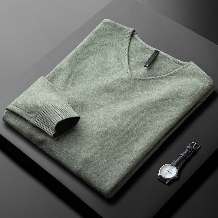 TYSON | PULL EN V EN FIBRES NOBLES