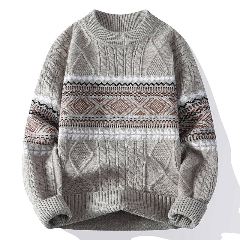 LAURENT MONACO | PULL EN MAILLE NORDIQUE POUR HOMME