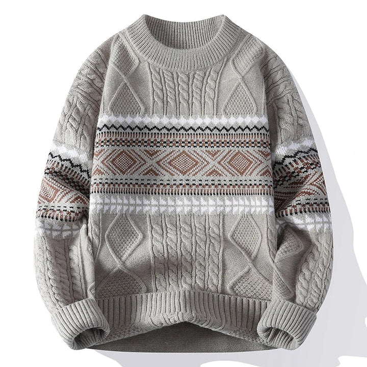 LAURENT MONACO | PULL EN MAILLE NORDIQUE POUR HOMME