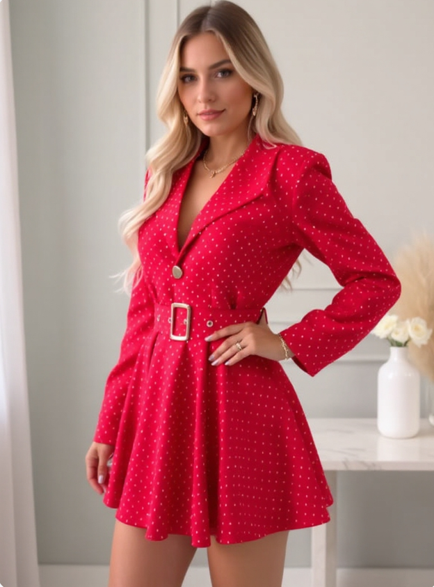 Colette | Robe ceinturée élégante confortable quotidienne
