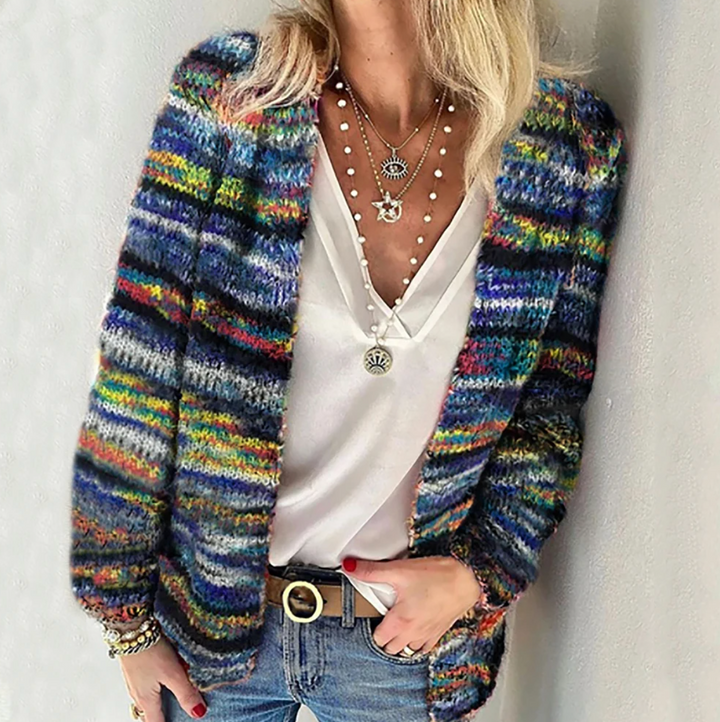 Cathie | Cardigan Tricot Boho Éclatant