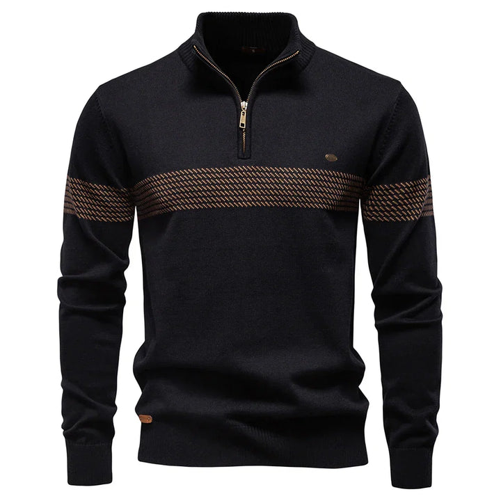 CARLOS | PULL CLASSIQUE EN MAILLE DEMI-ZIP